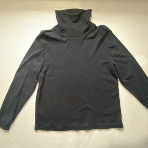 GOOD Size L Womens Rebecca Malone Long Sleeve Turtleneck Knit Sweater Cotton Bld